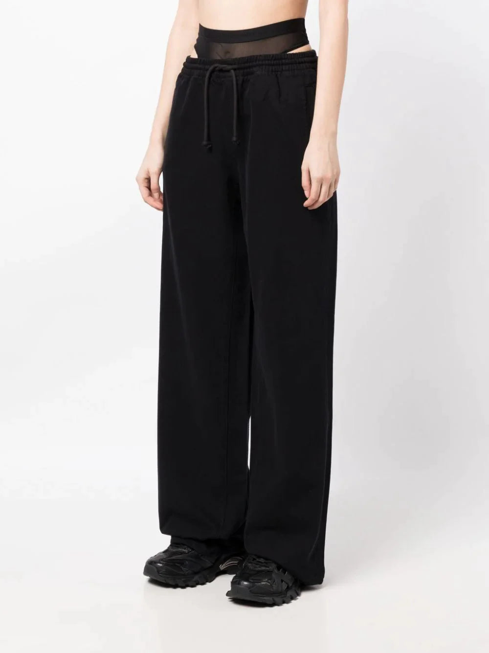 Layered Track Pant In Denim