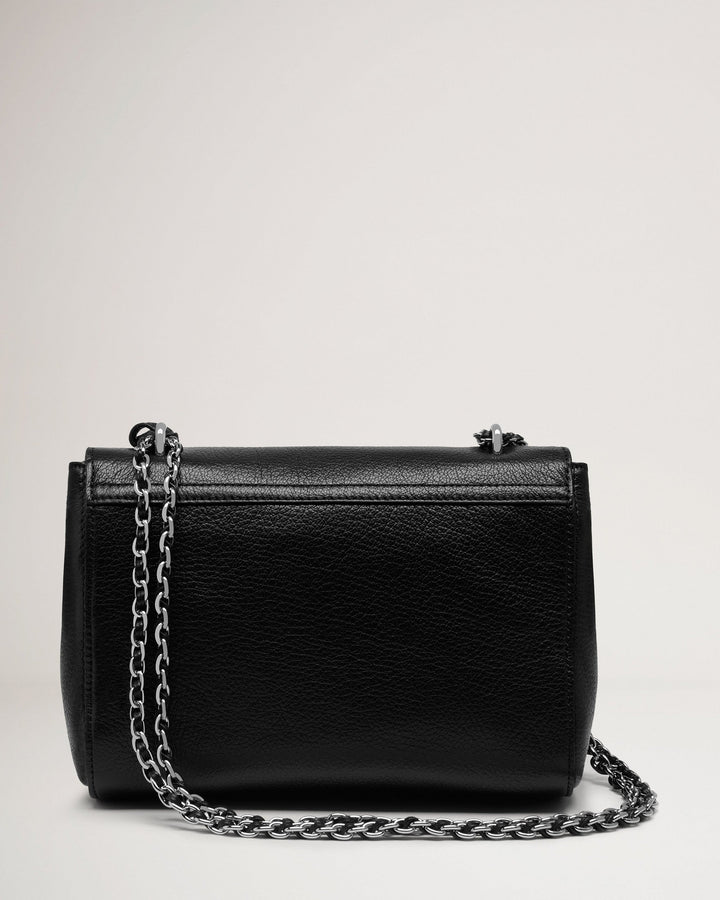 Lily Black Glossy Goat Leather