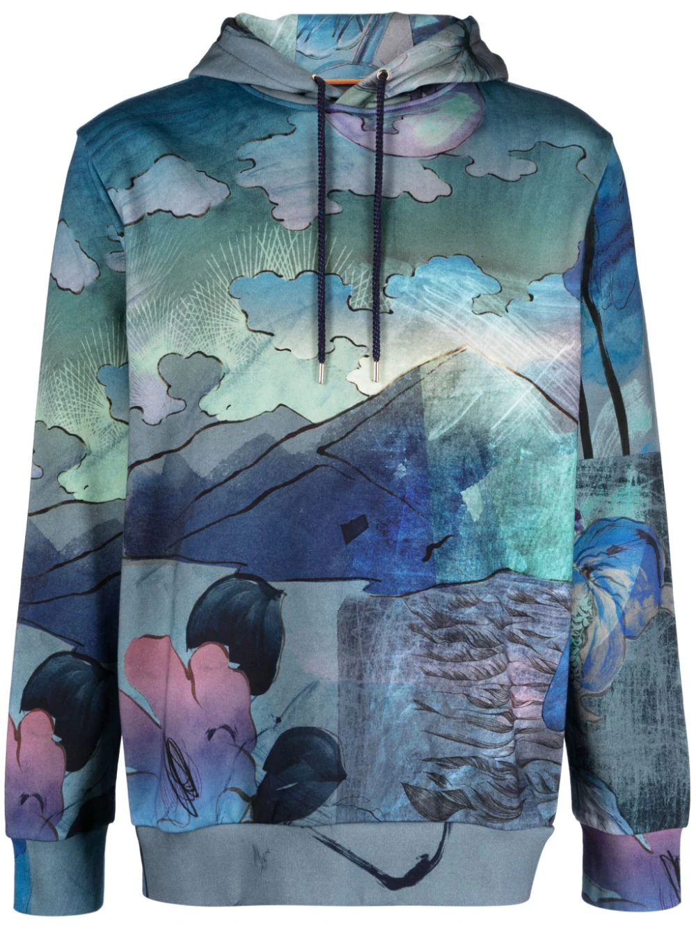 Mens Narcissus Print Hoodie