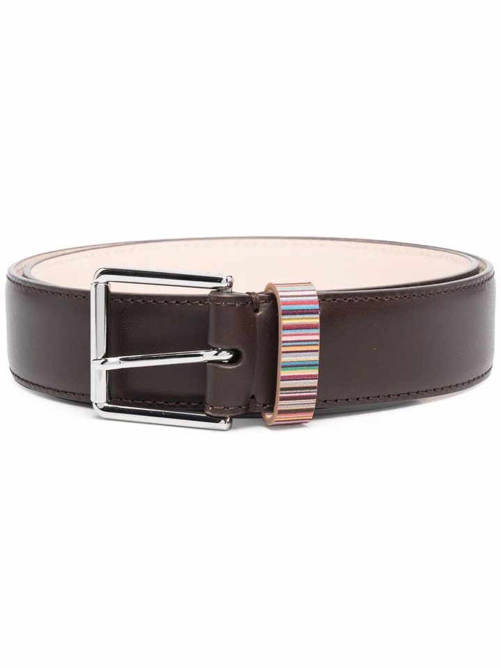 Men Stripe Keeper Belt