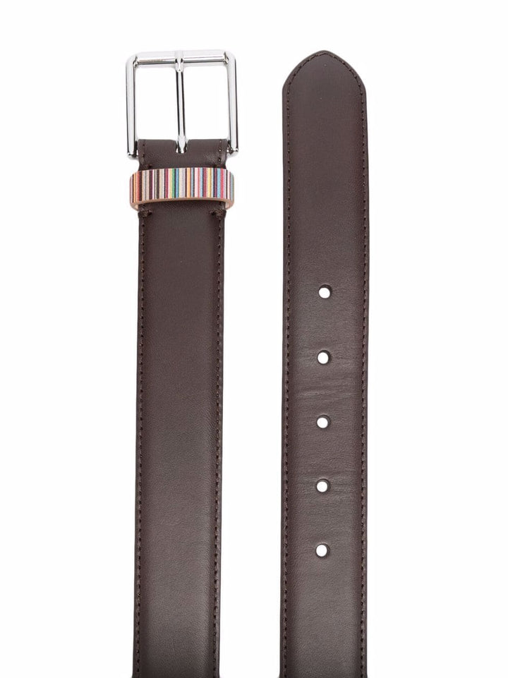 Men Stripe Keeper Belt