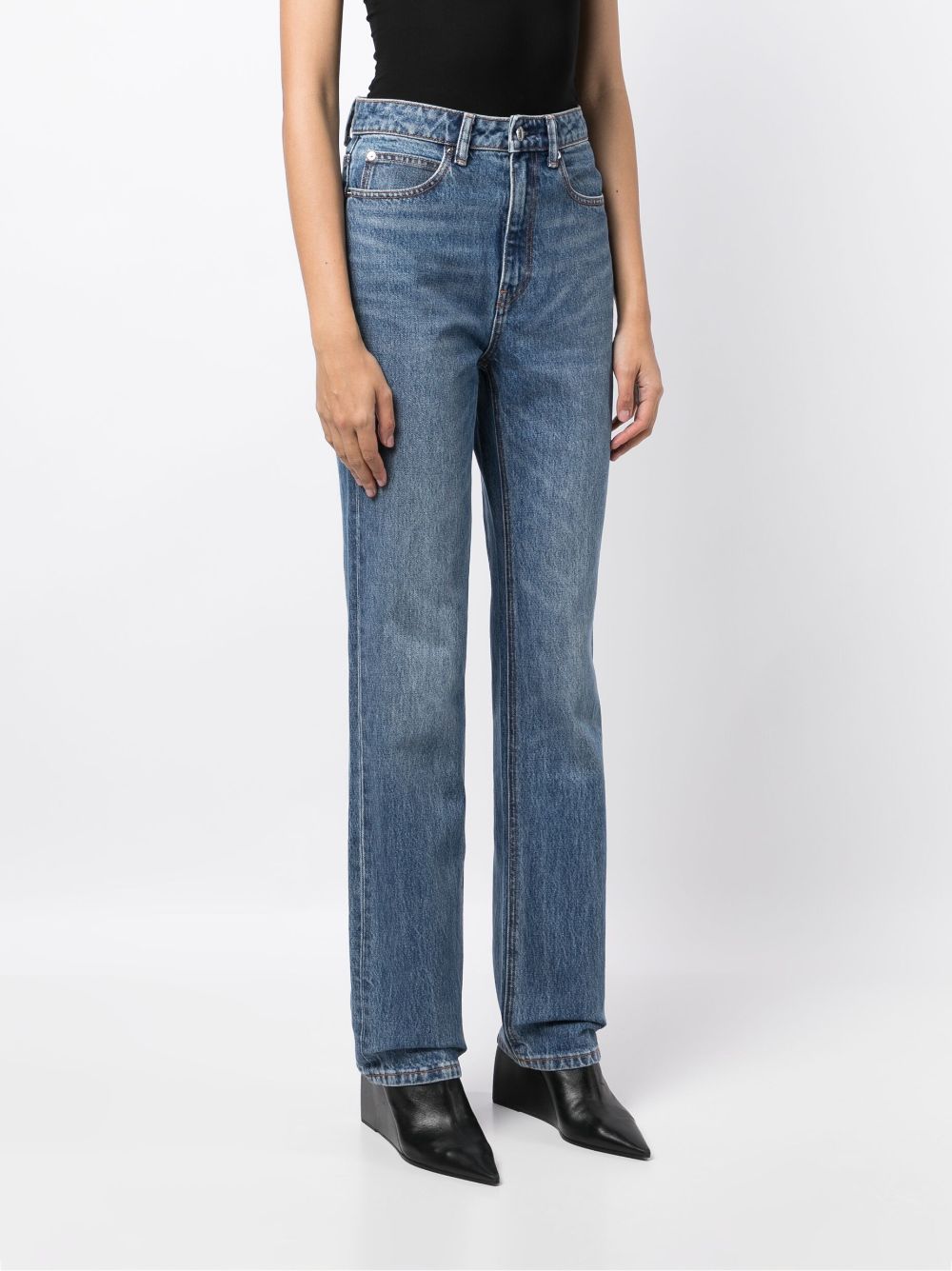 Fly High-Rise Stacked Jean In Denim