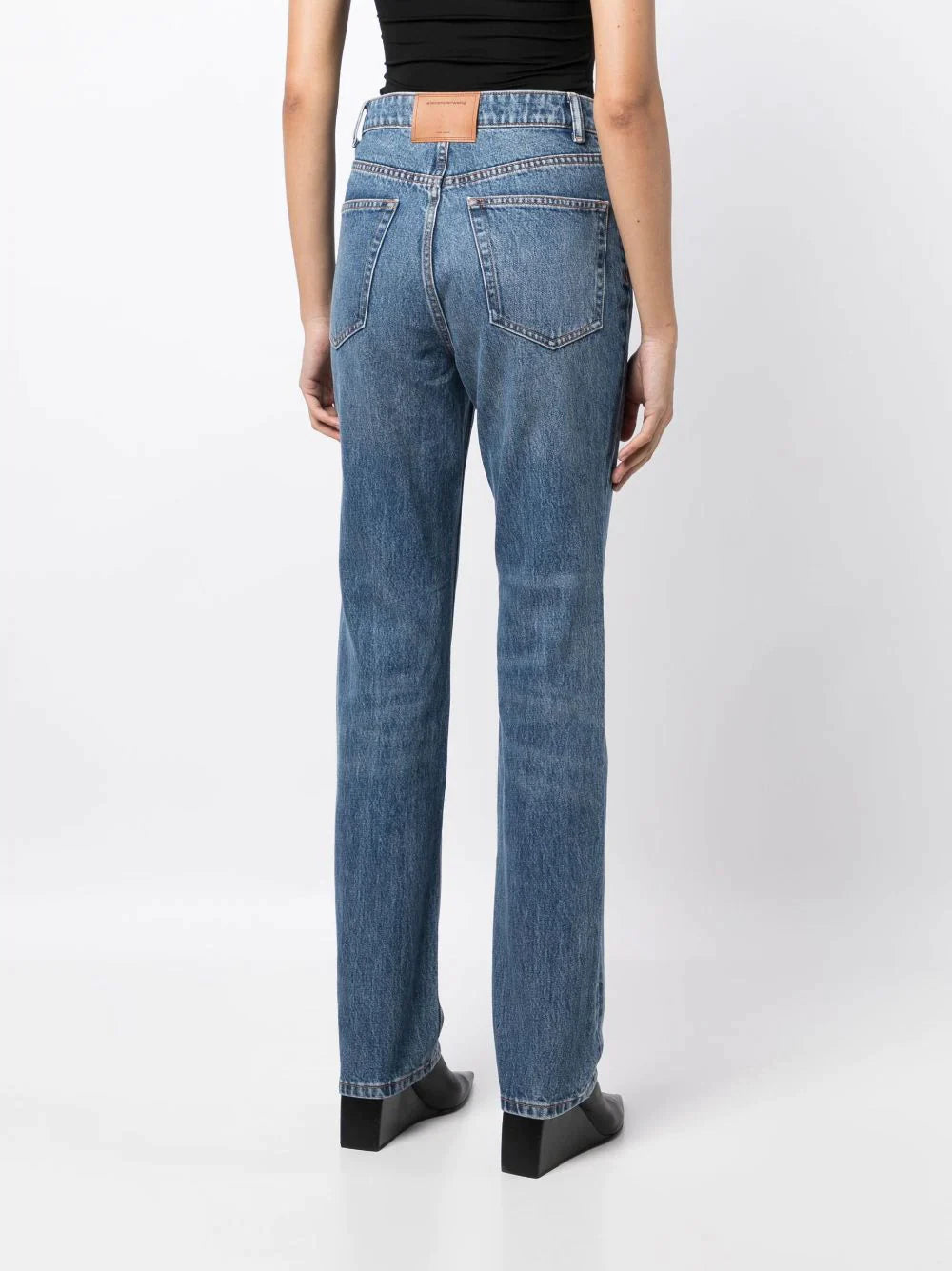 Fly High-Rise Stacked Jean In Denim