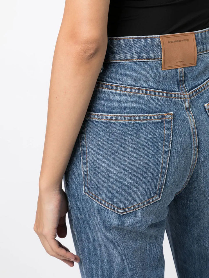 Fly High-Rise Stacked Jean In Denim