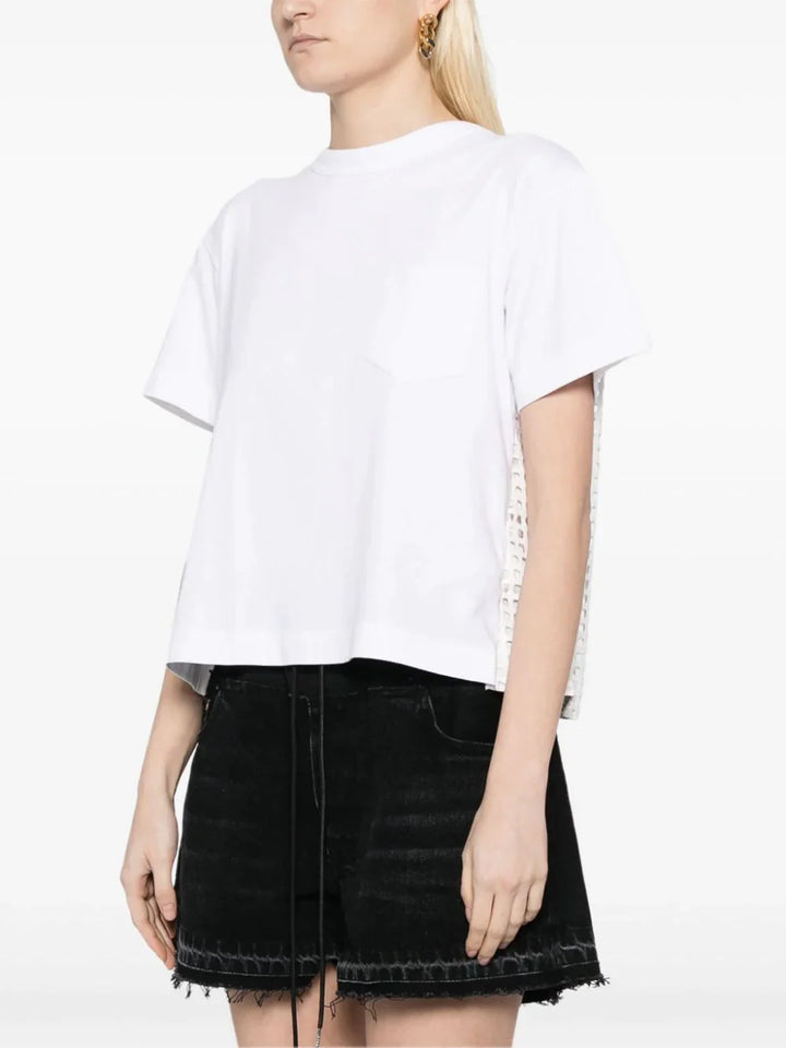 Embroidery Lace X Cotton Jersey Tee