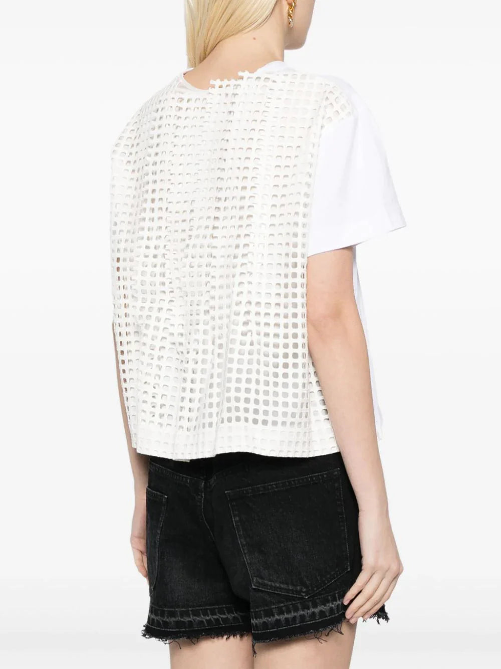 Embroidery Lace X Cotton Jersey Tee