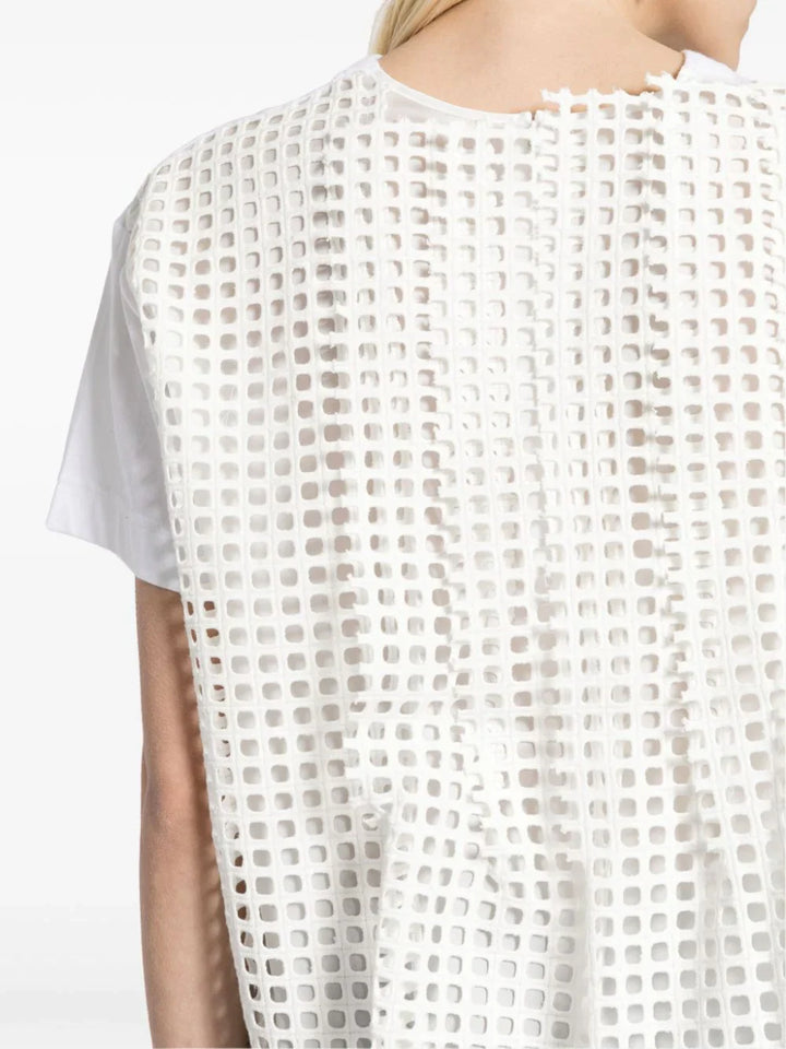Embroidery Lace X Cotton Jersey Tee