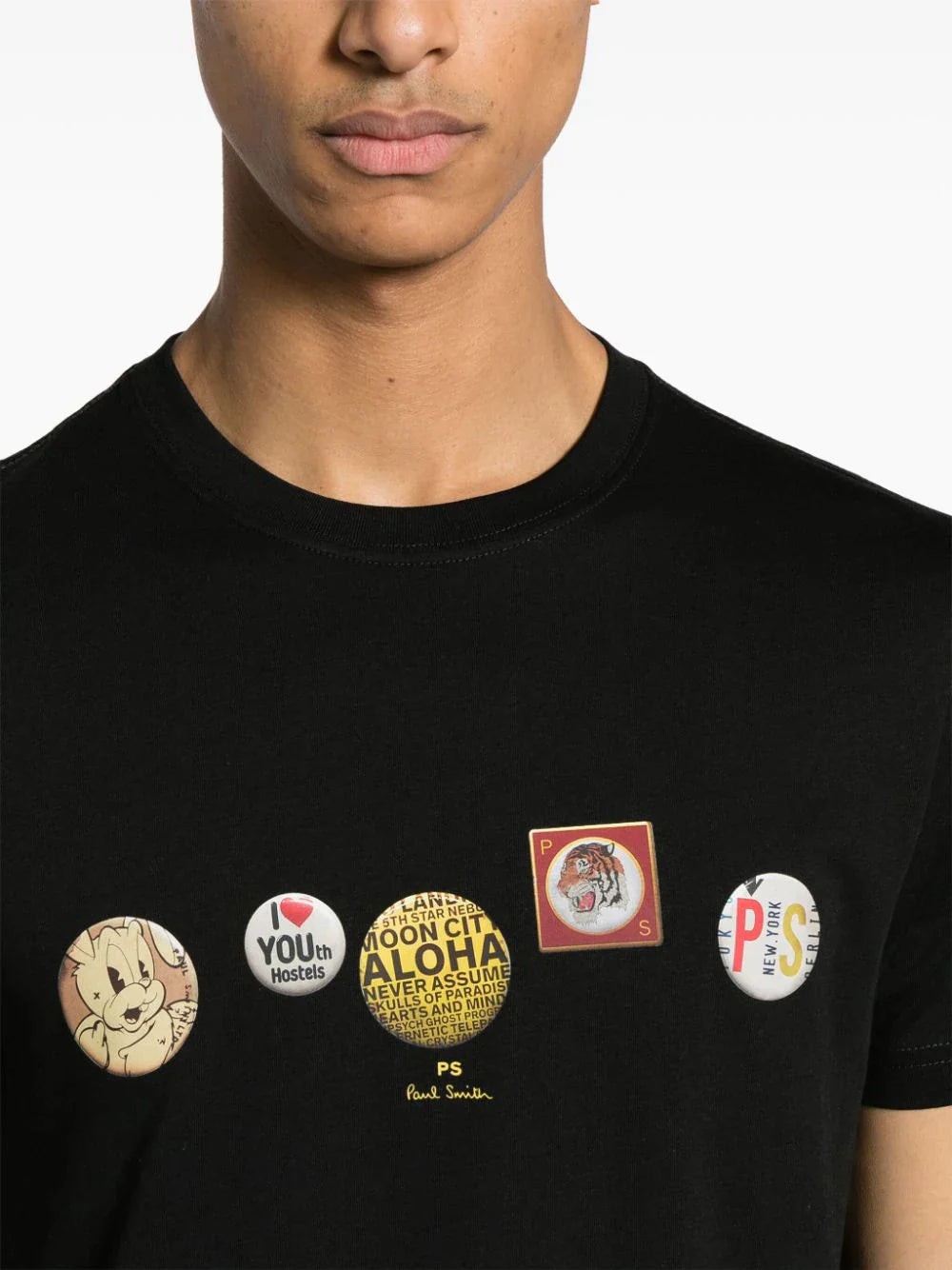 Mens Slim Fit T-Shirt Badges