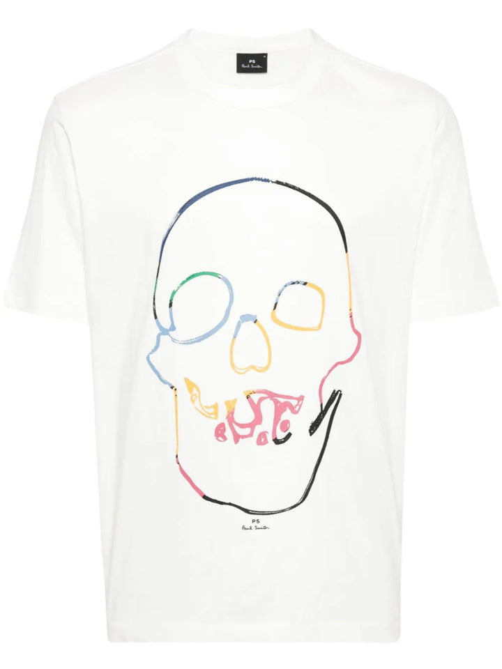 Mens T-Shirt Linear Skull