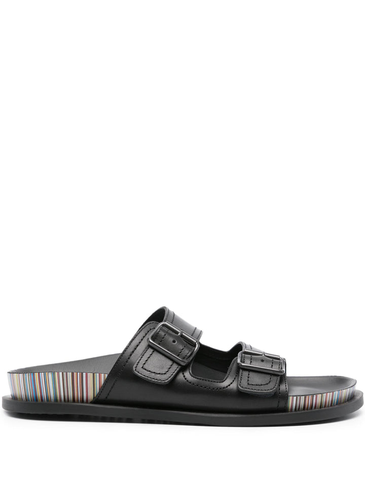 Mens Shoe Mesra Black Multistripe