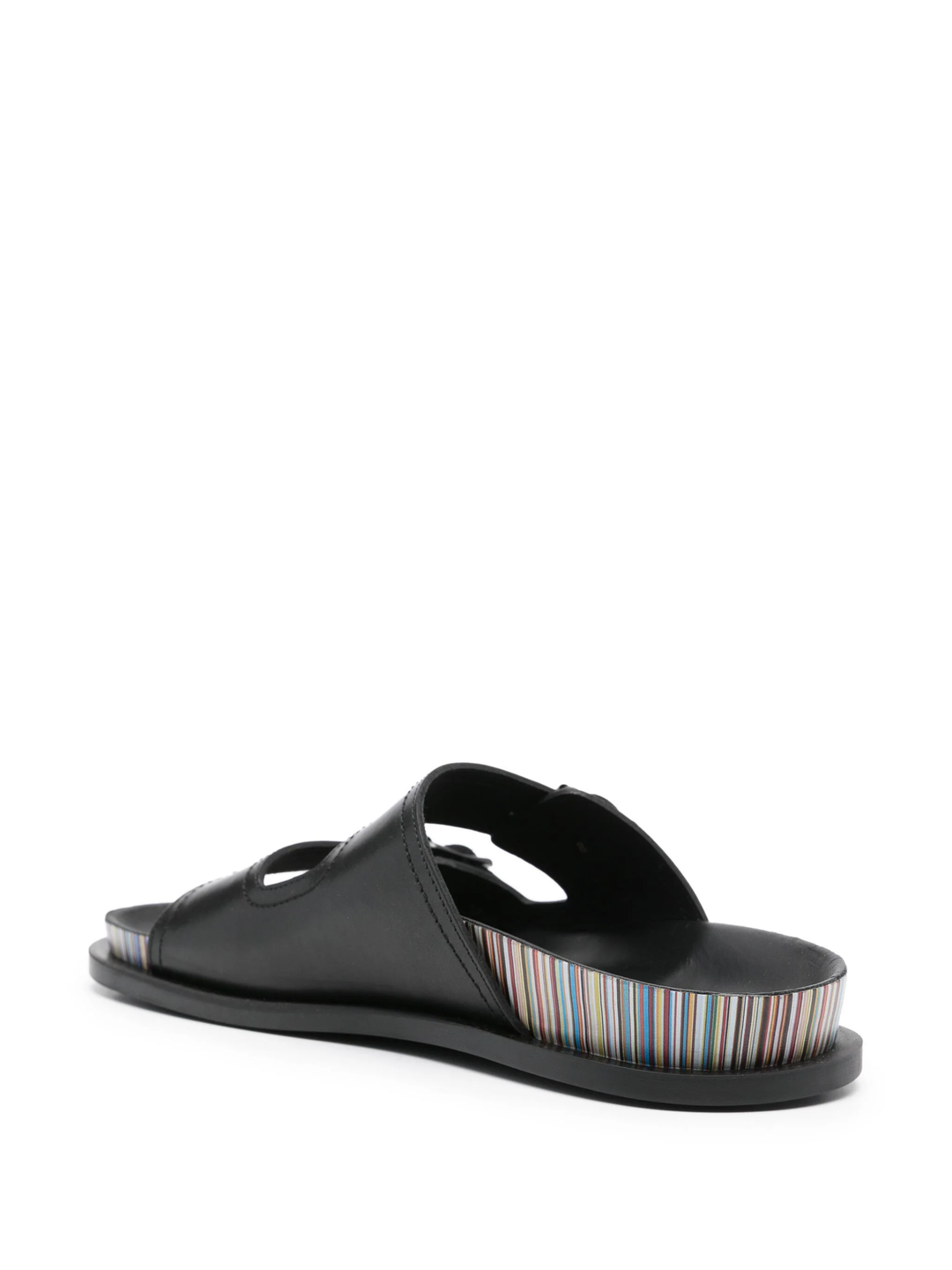 Mens Shoe Mesra Black Multistripe