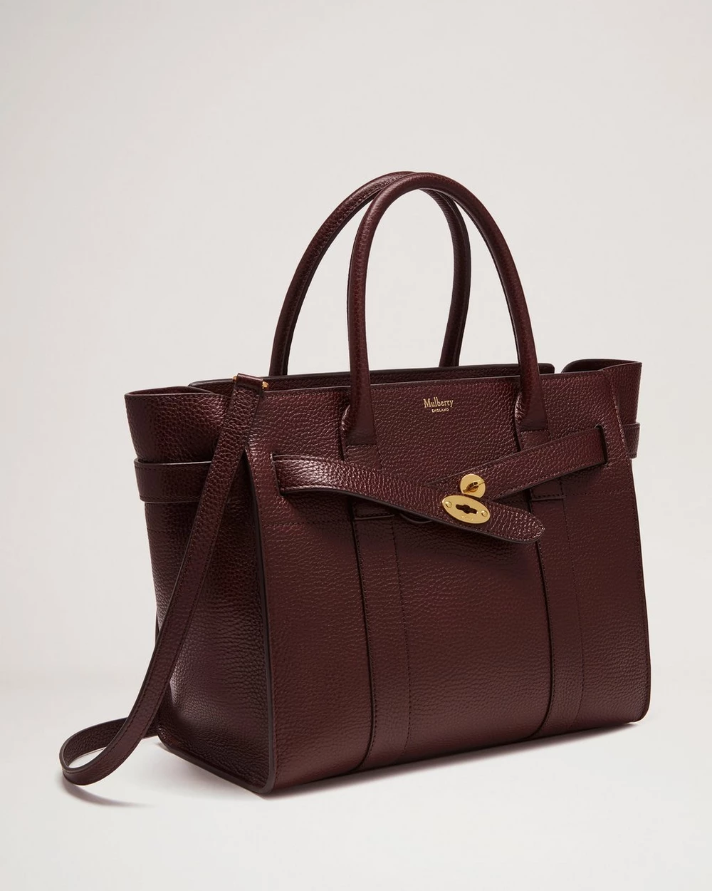 小號拉鍊 Bayswater Oxblood 小號經典粒面布料