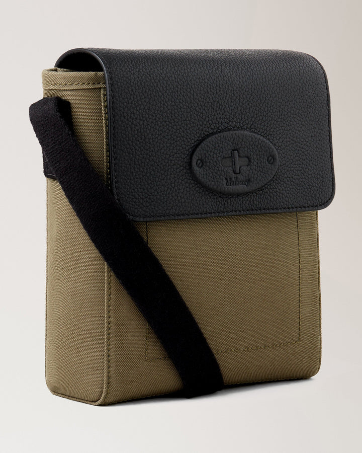 Skye Crossbody Olive & Black Canvas & Small Classic Grain