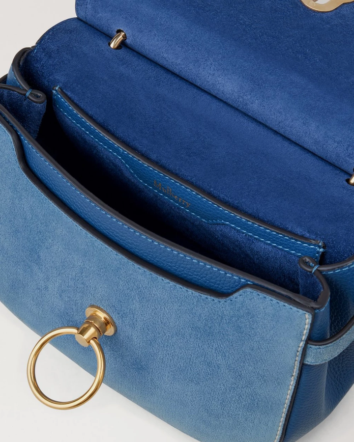 Small Amberley Satchel Indigo Denim Suede
