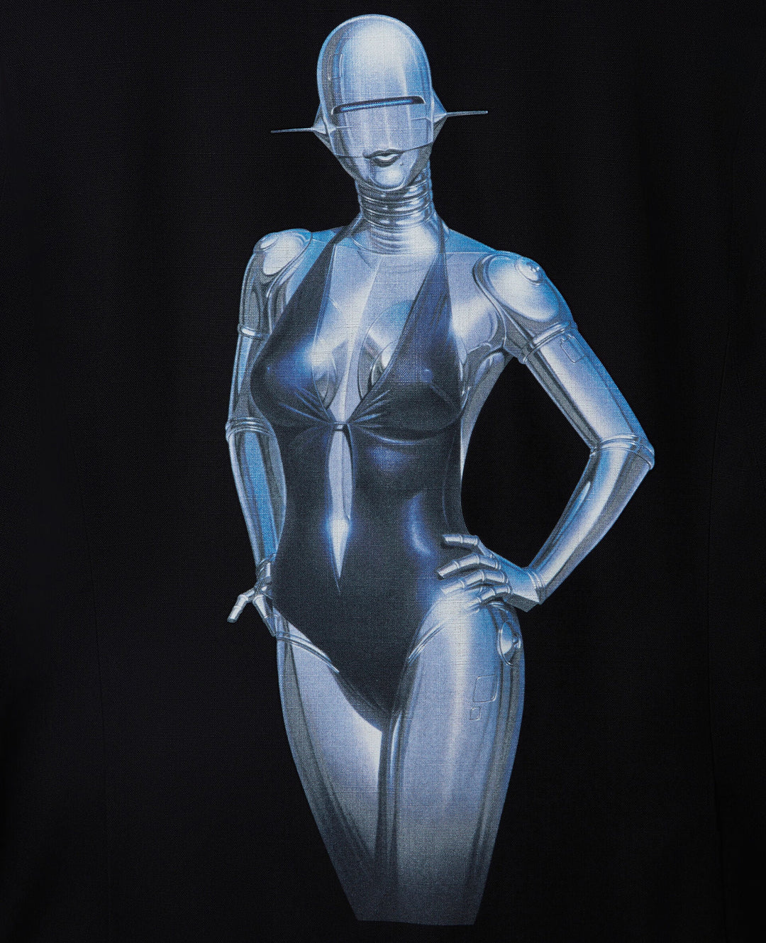 Stella McCartney + Sorayama Sexy Robot Graphic Tuxedo-Lapel Blazer