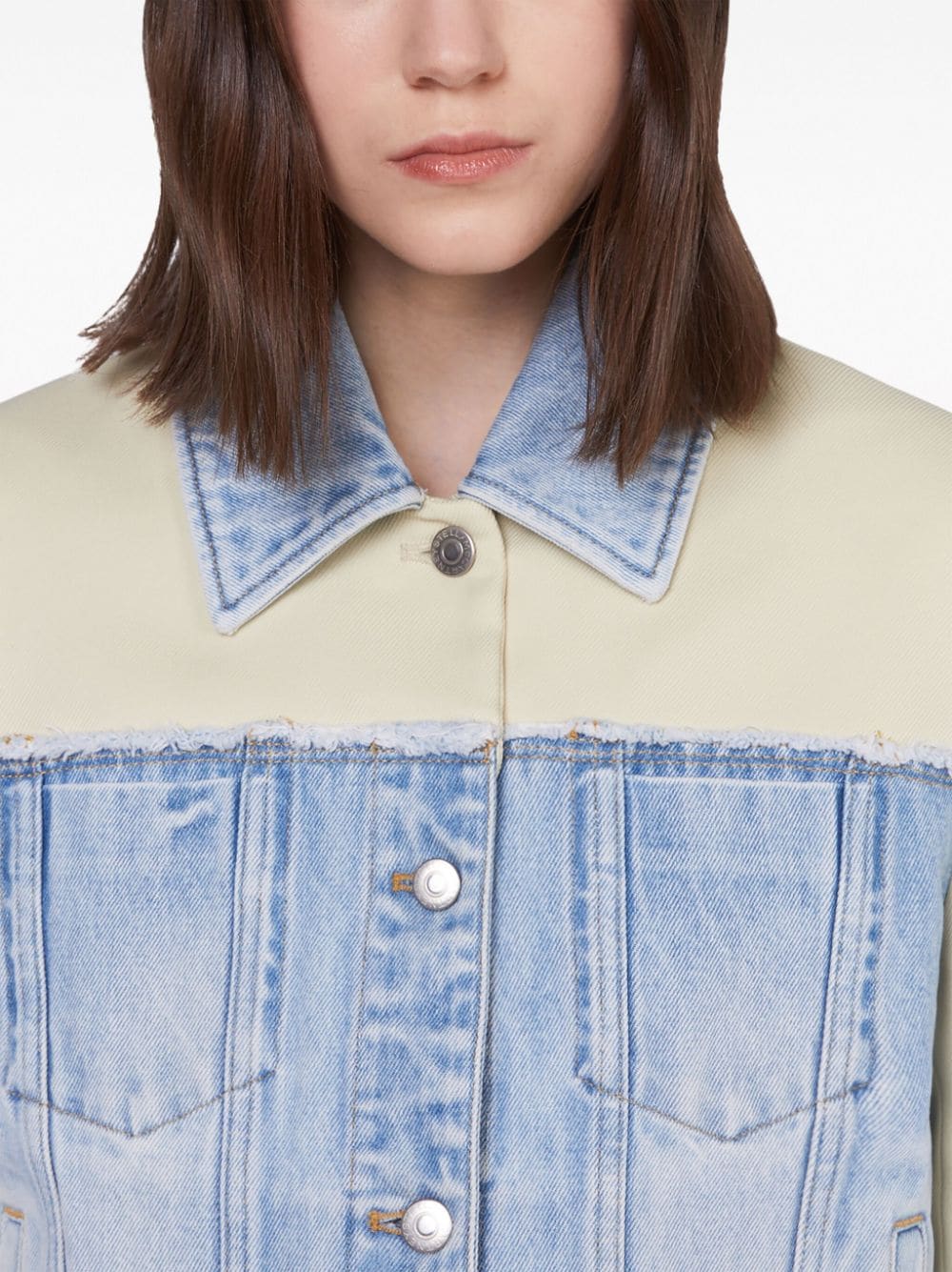 Paneled Light Vintage Blue Jacket