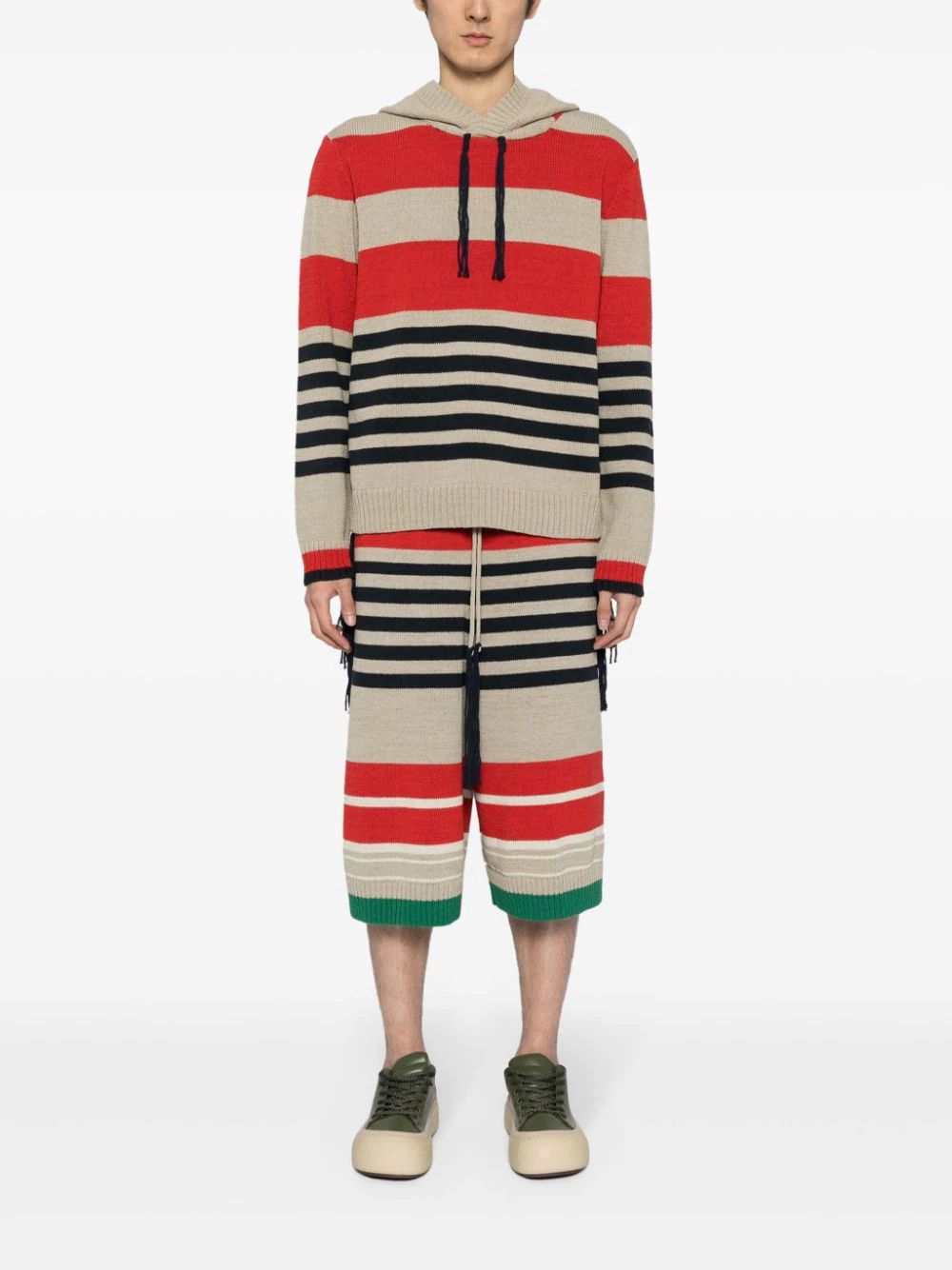 Stripe Hooded Jumper