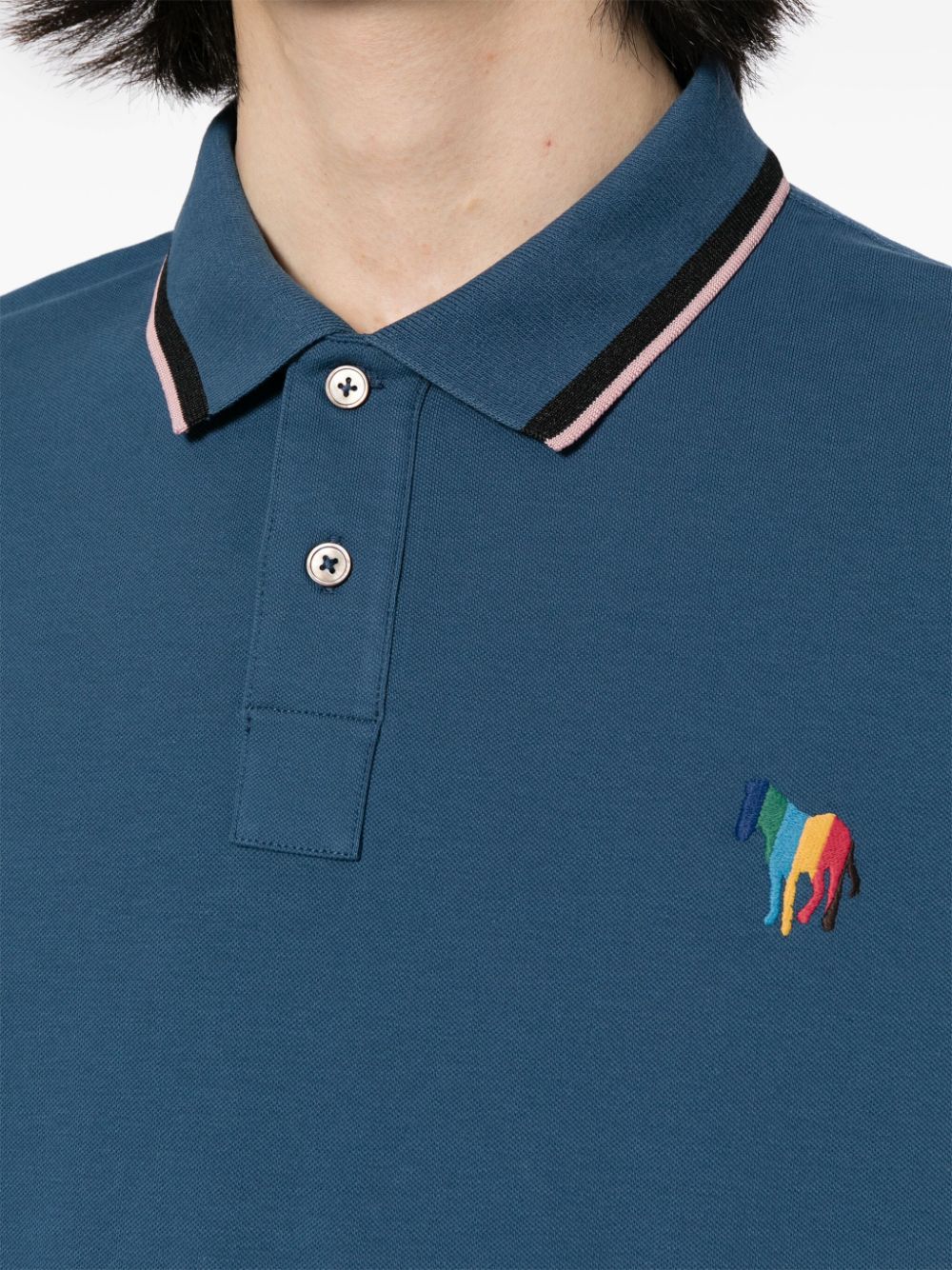 Mens Regular Fit Polo Zebra Embroidery