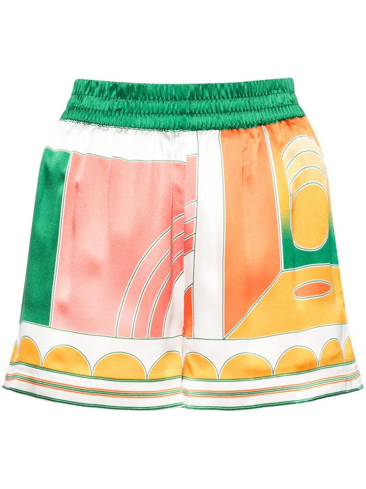 Silk Shorts With Drawstrings