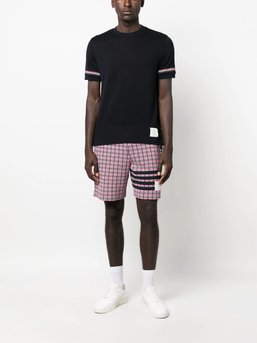 Thom Browne Short Sleeve Rib Cuff Tee Men - view 2