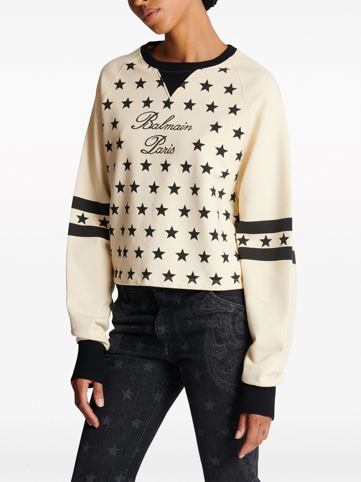 Balmain Signature Stars Bulky Sweatshirt