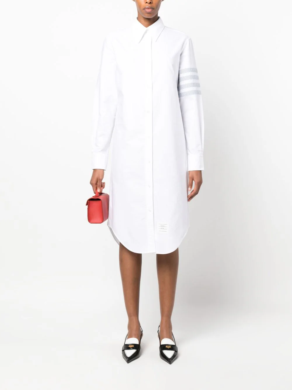 4-Bar Cotton Shirt Dress Women