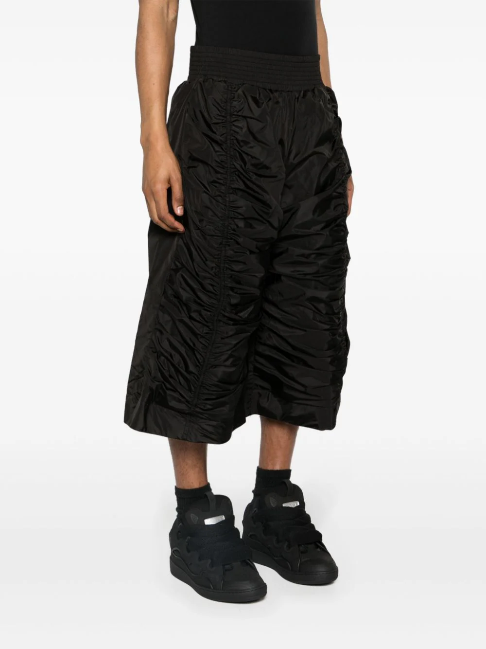 附褶皺襯墊拳擊短褲