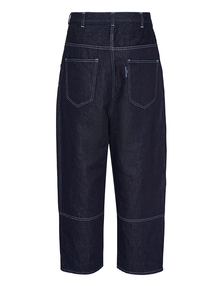 Cotton Linen Denim Garment Washed Pants