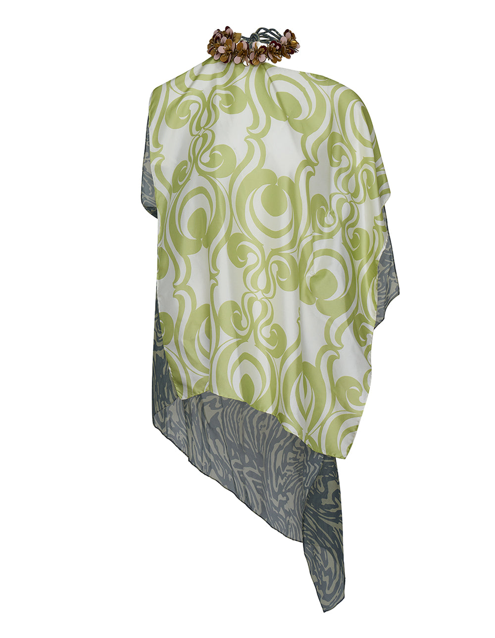 Silk Twill Printed With Bicolor Blouse