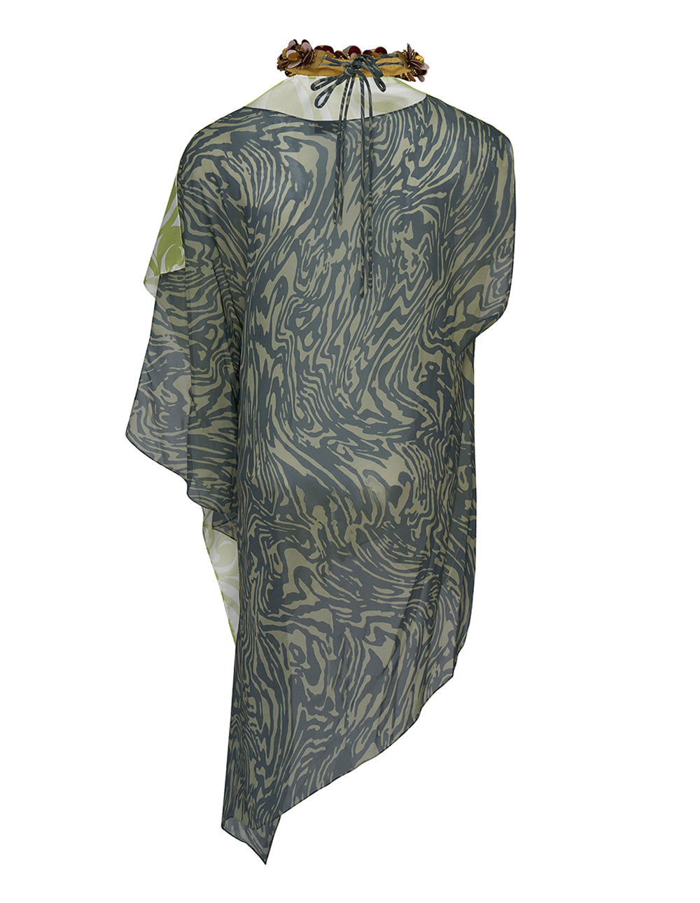 Silk Twill Printed With Bicolor Blouse