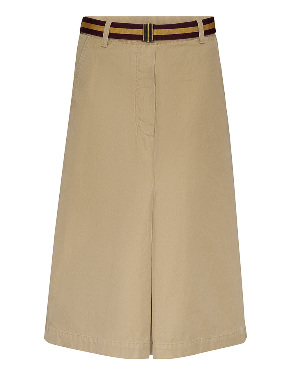 Stone Washed Cotton Regular Fit Skirt