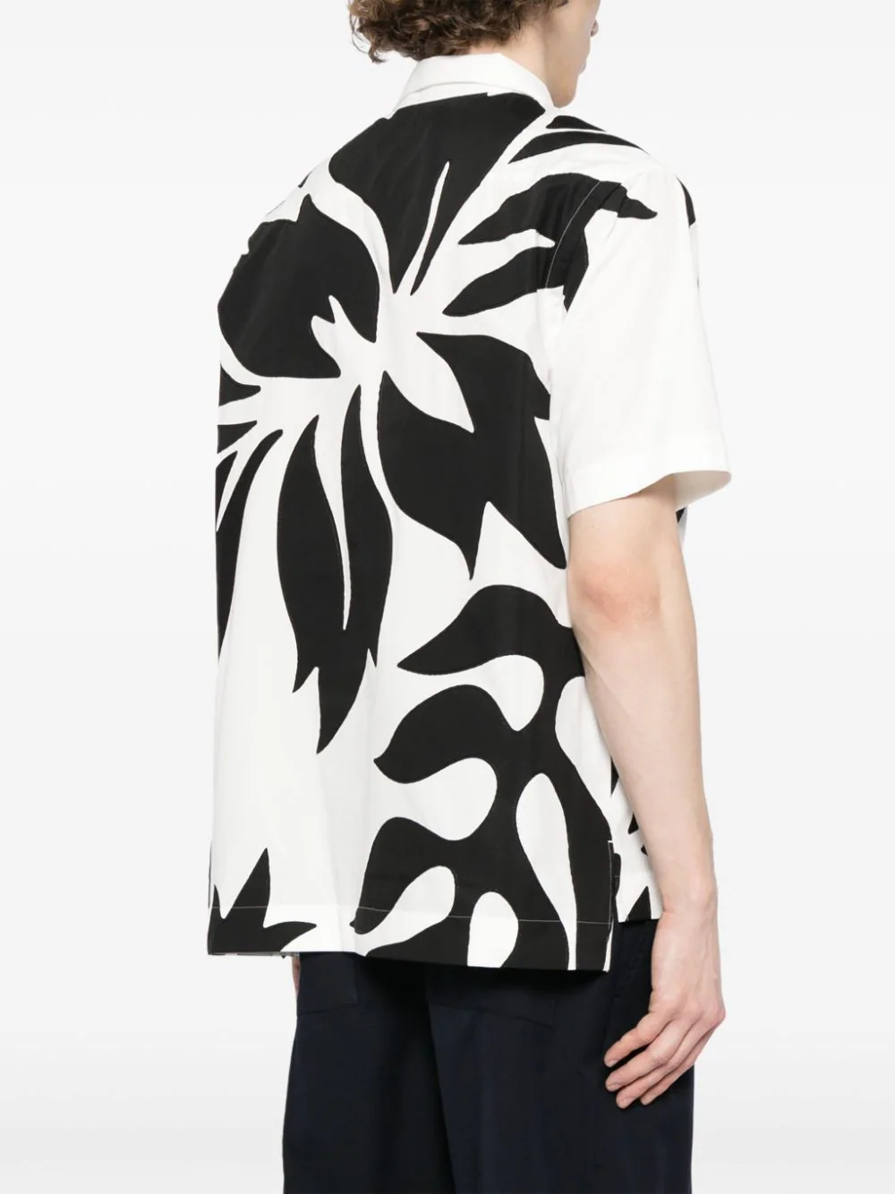 花卉刺繡貼布棉質襯衫