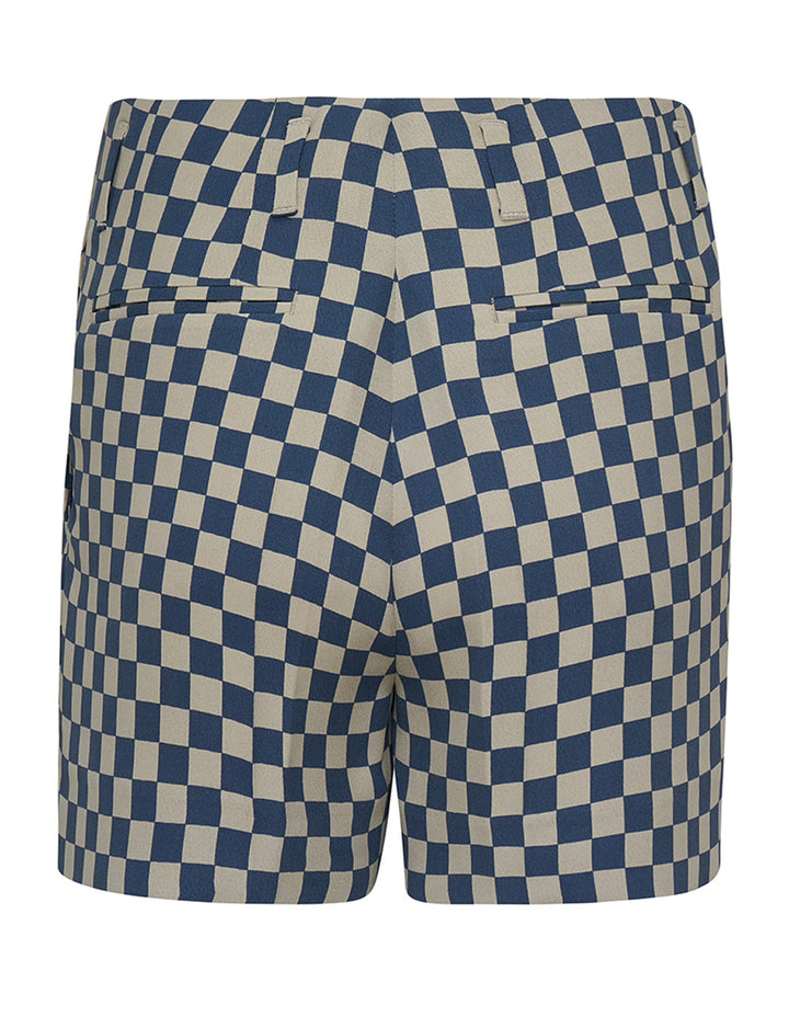 Bicolor Printed Checks Shorts