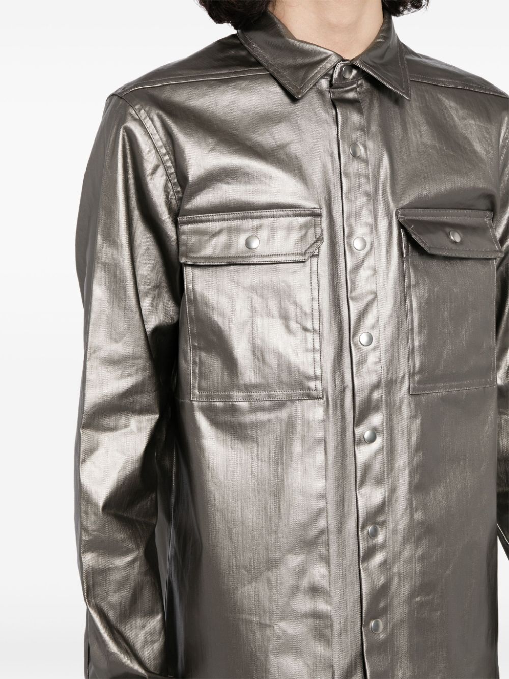 Outershirt Coated Stretch Blouson