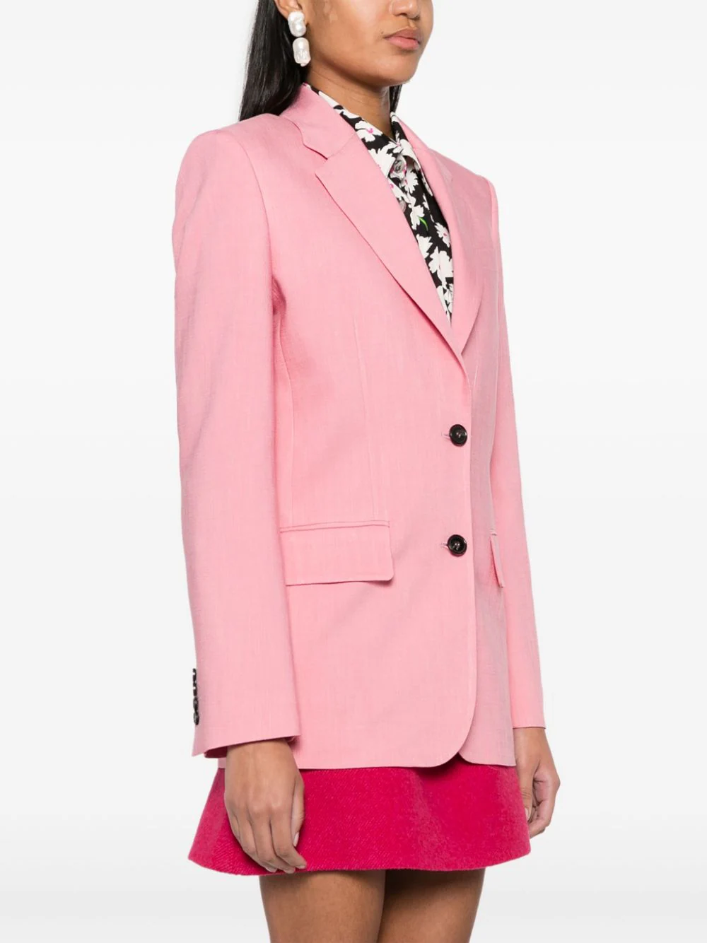 Pink Single Breasted Jacket