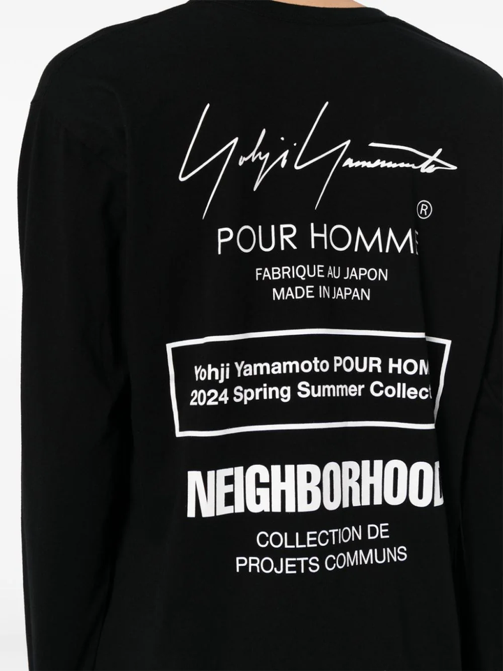 Yohji Yamamoto x NEIGHBORHOOD 棉質平紋針織 PT 長袖 T 卹