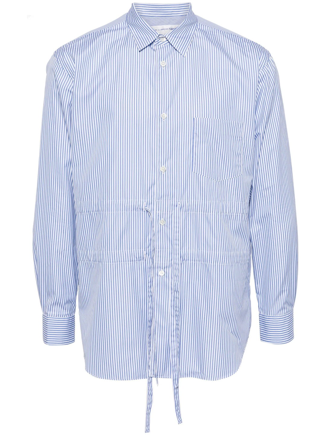 Drawstring Stripe Shirt