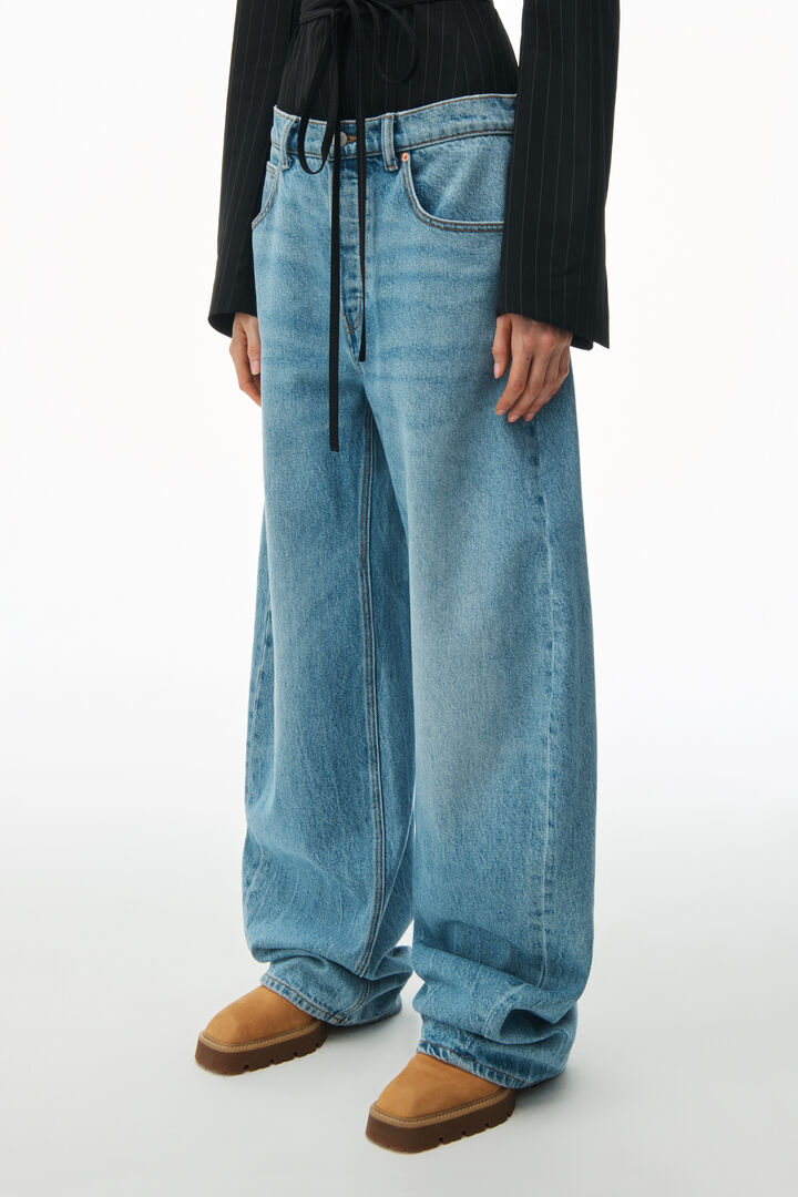 Oversized Low Rise Jean In Recycled Denim