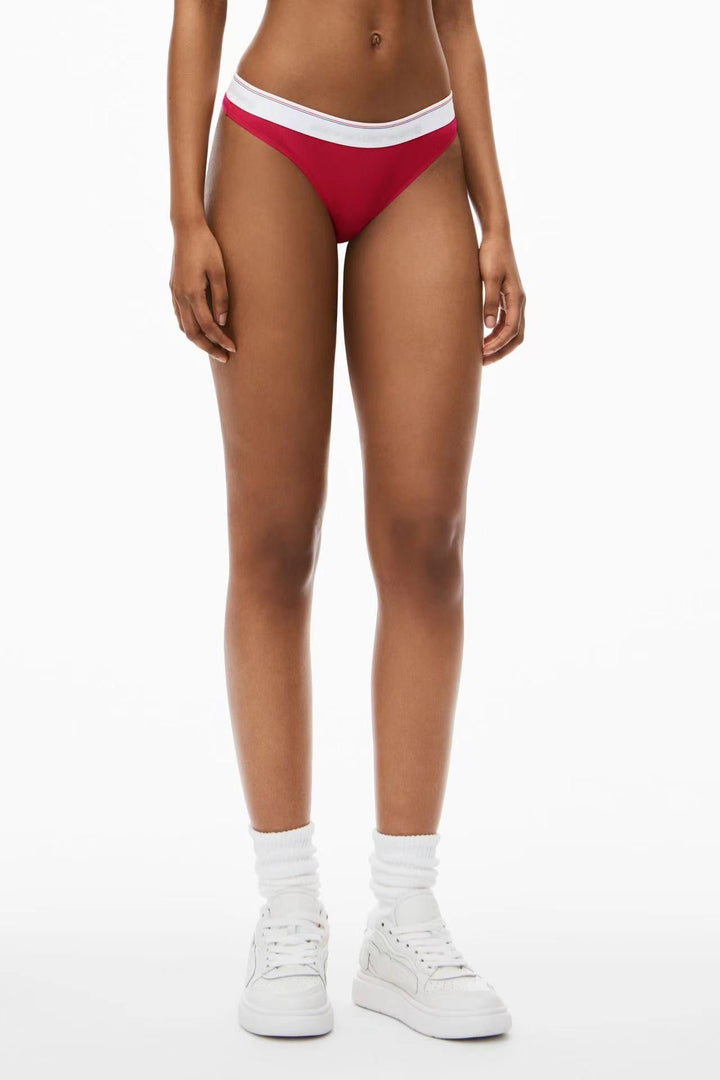 Classic Thong In Ribbed Cotton Jersey