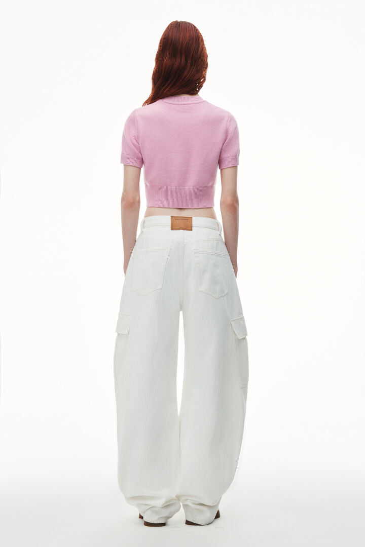 Short Sleeve Cropped Pullover