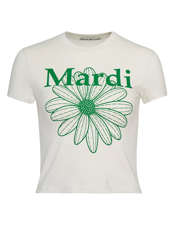 Cropped T Shirt Flower Mardi