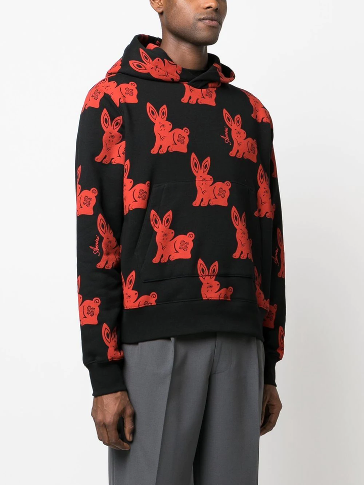 AMIRI-Rabbit-Allover-Hoodie-Black-2