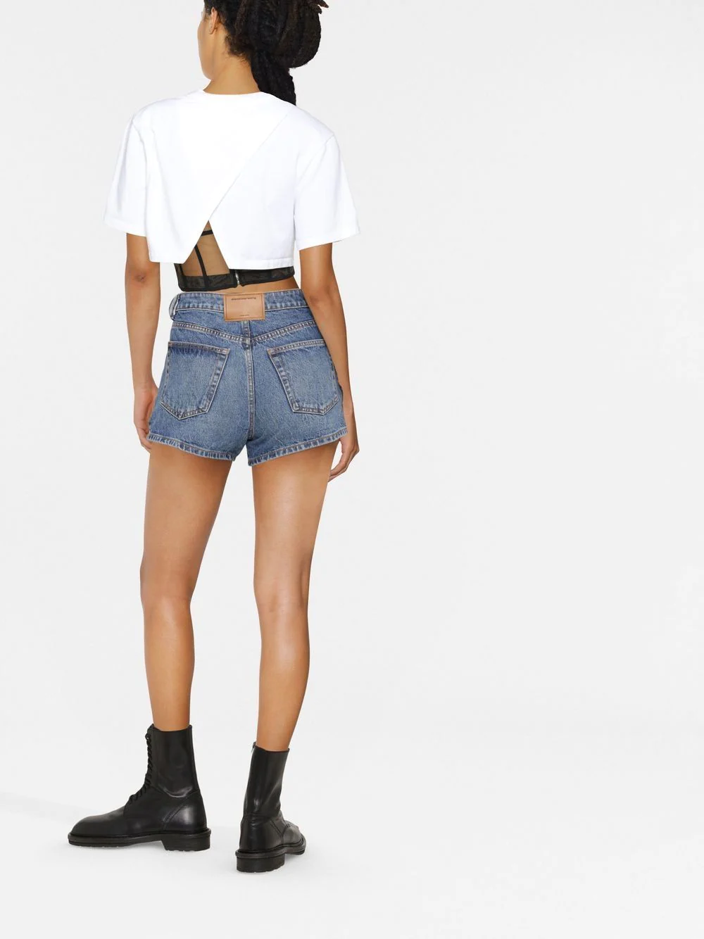 Alexander-Wang-High-Rise-Short-Blue-2