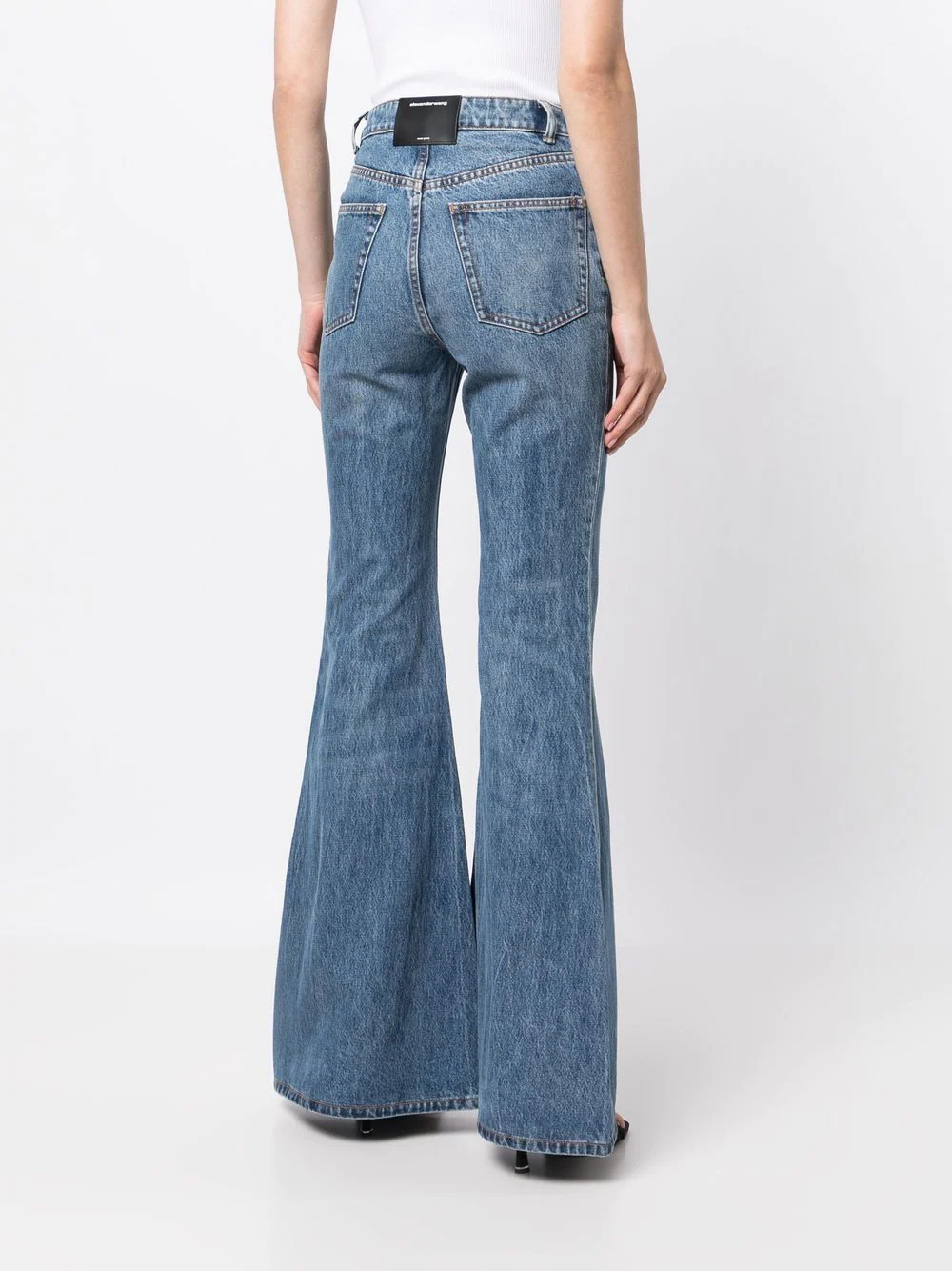 Alexander-Wang-Scoop-Front-Flare-Jean-Blue-3