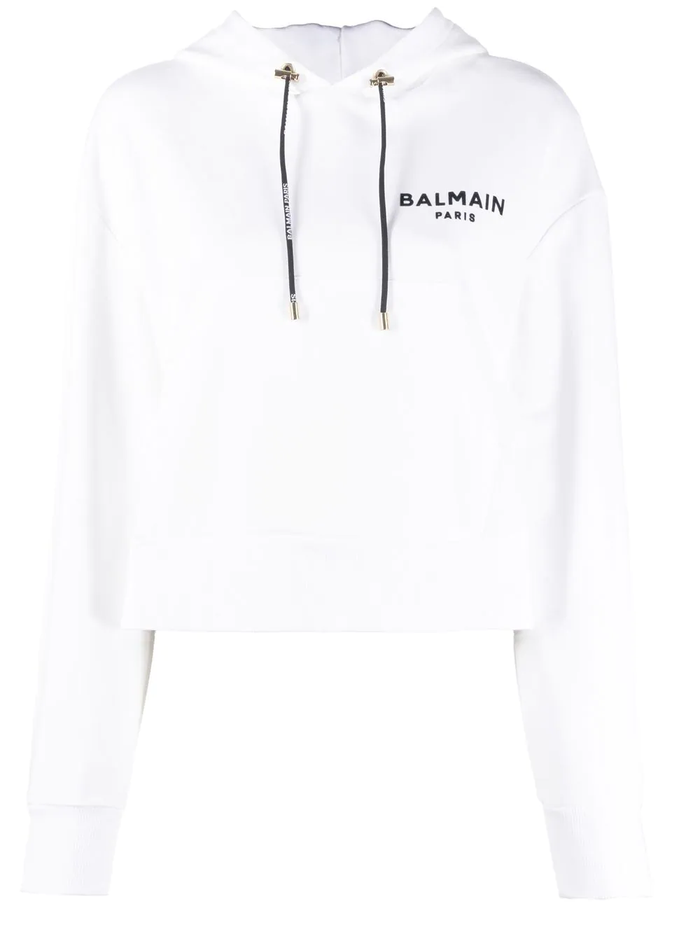 Balmain-Flock-Detail-Cropped-Sweatshirt-White-1