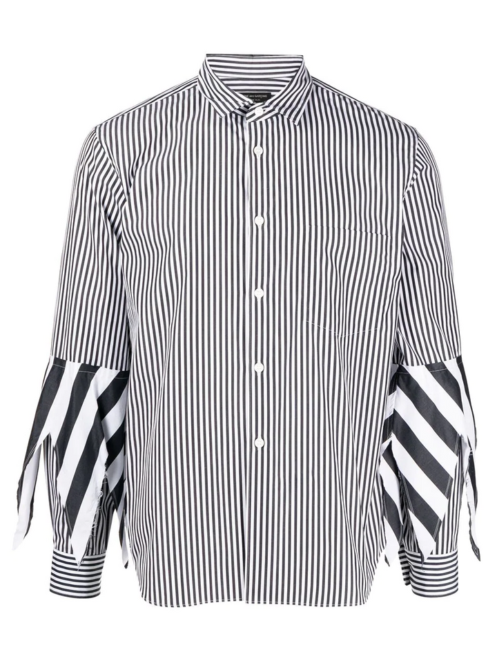 Comme Des Garcons Homme Plus Mixed Stripe Shirt Black 1