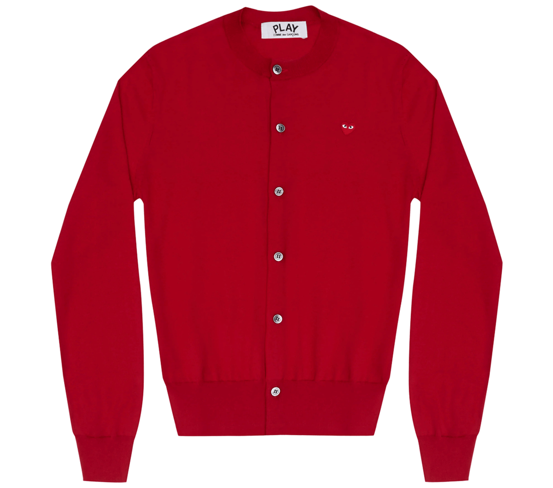 COMME des GARCONS PLAY Cotton Cardigan Women Red 1