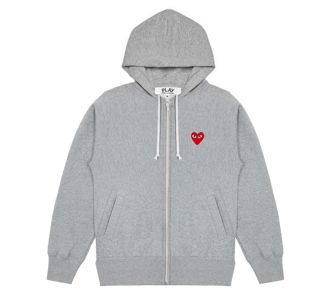 COMME-des-GARCONS-PLAY-Five-Heart-Hoodie-Women-Grey-1