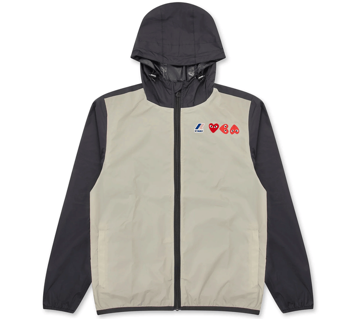 COMME-des-GARCONS-PLAY-K-Way-Bi-Color-Full-Zipped-Hoodie-Beige-black-1