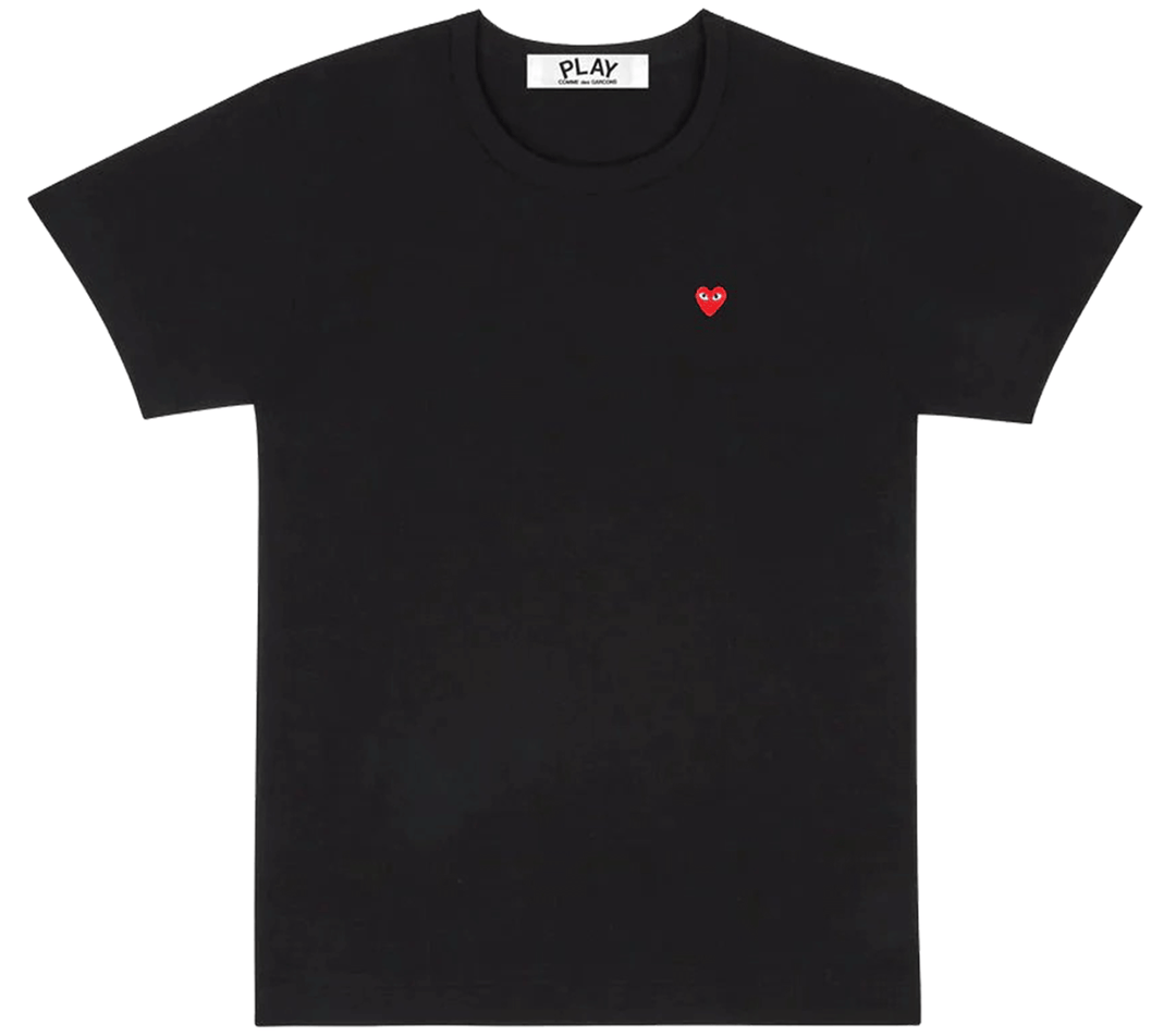 COMME-des-GARCONS-PLAY-Mini-Red-Emblem-Classic-Tee-Men-Black-1